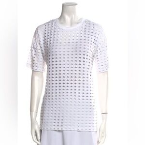 White Perforated T by Alexander Wang
